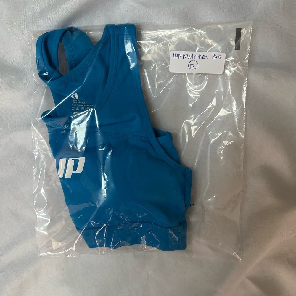 1Up Nutrition Women's Blue Sports Bra - SIZE SMALL - Picture 7 of 7